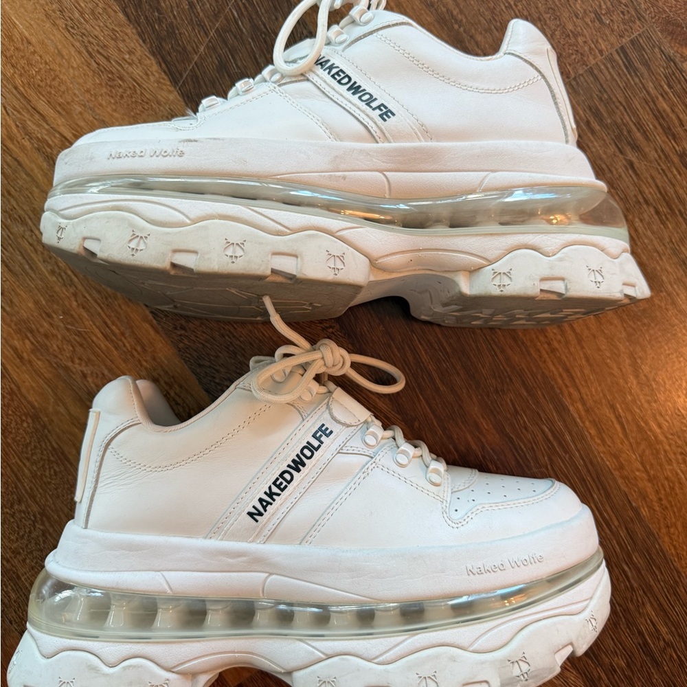 Naked Wolfe white platform sneakers size 11